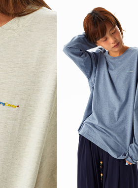 CryingCenter 亲肤柔软彩纱休闲合身长袖 经典小字logo 哭喊中心