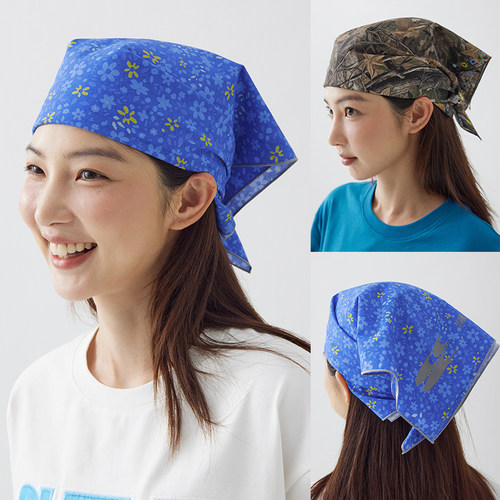 CryingCenter 3M反光迷彩碎花方巾纯棉 哭喊中心