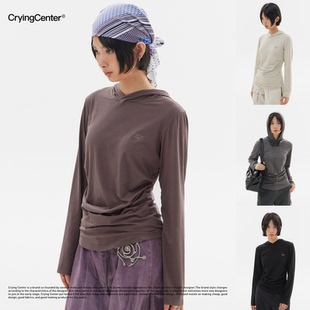 上衣 四色连帽收腰长袖 哭喊中心 凉感冰皮系列 CryingCenter