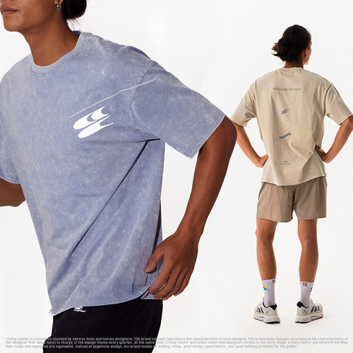 CryingCenter 雪花扎染运动短袖tee 哭喊中心