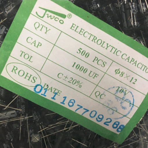CD1000UF/10V 直插铝电解电容 10V1000UF  体积8x12 500只一包