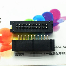 简易牛角座DC3-20P  20P简易牛角座  2x10母座 2.54MM间距牛角座