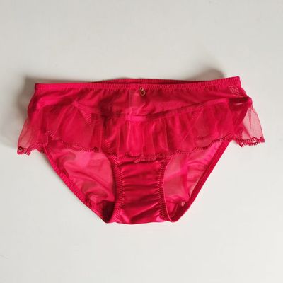 安莉芳内裤红色中低腰三角裤