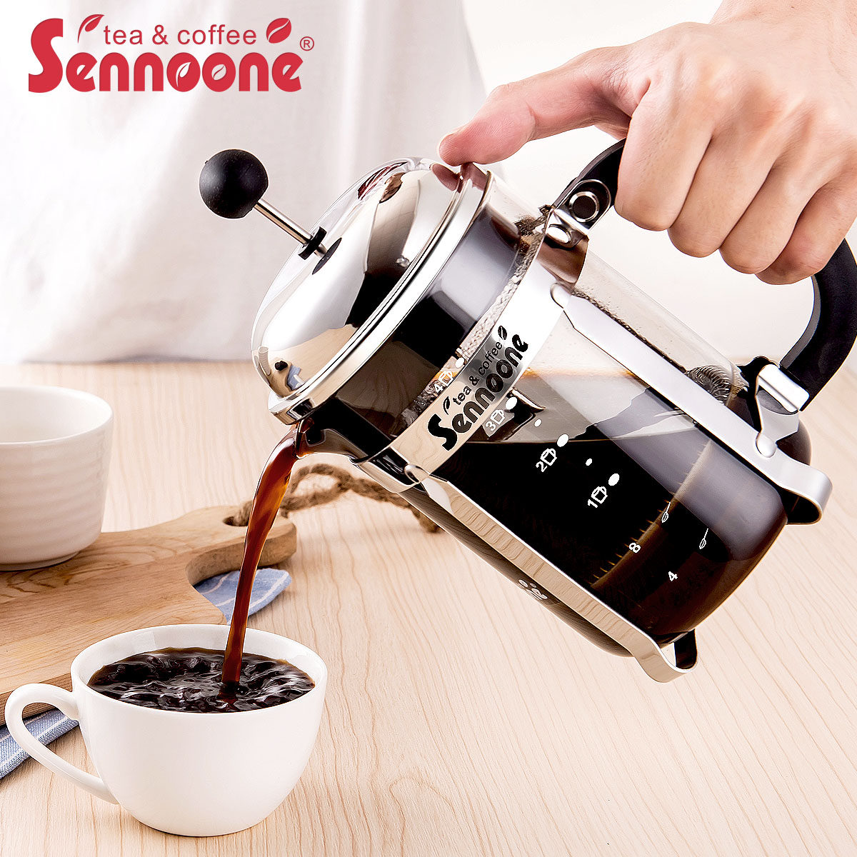 sennoone法压壶咖啡壶家用法式滤压壶冲茶器手冲过滤杯咖啡器具,餐饮具,咖啡壶,淘宝优惠券,粉丝福利购,淘宝优惠卷