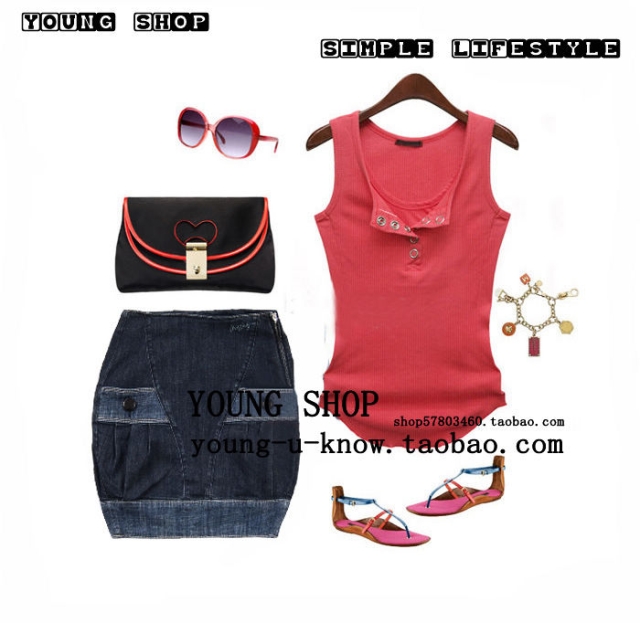 意大利一线牛仔 M@S 花苞 大口袋 牛仔 短裙