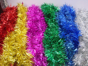 装饰彩条七彩带闪亮毛条彩色节日结婚庆典晚会圣诞布置会场拉花莿