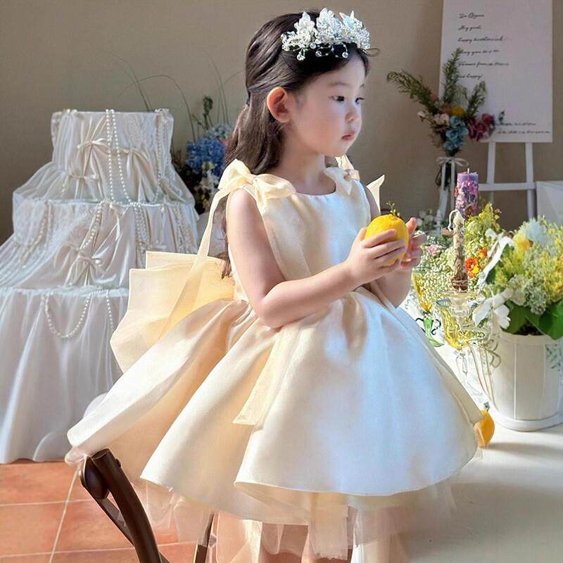 法国MIWEIKE 儿童演出绝美礼服蓬蓬裙女童主持人花童婚礼公主裙