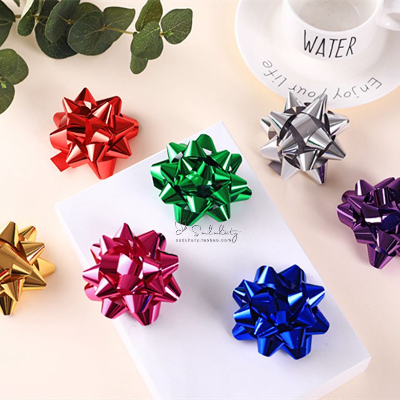 星星花拉花 圣诞礼品装饰 DIY喜糖盒/礼品盒装饰 圣诞节装饰光面