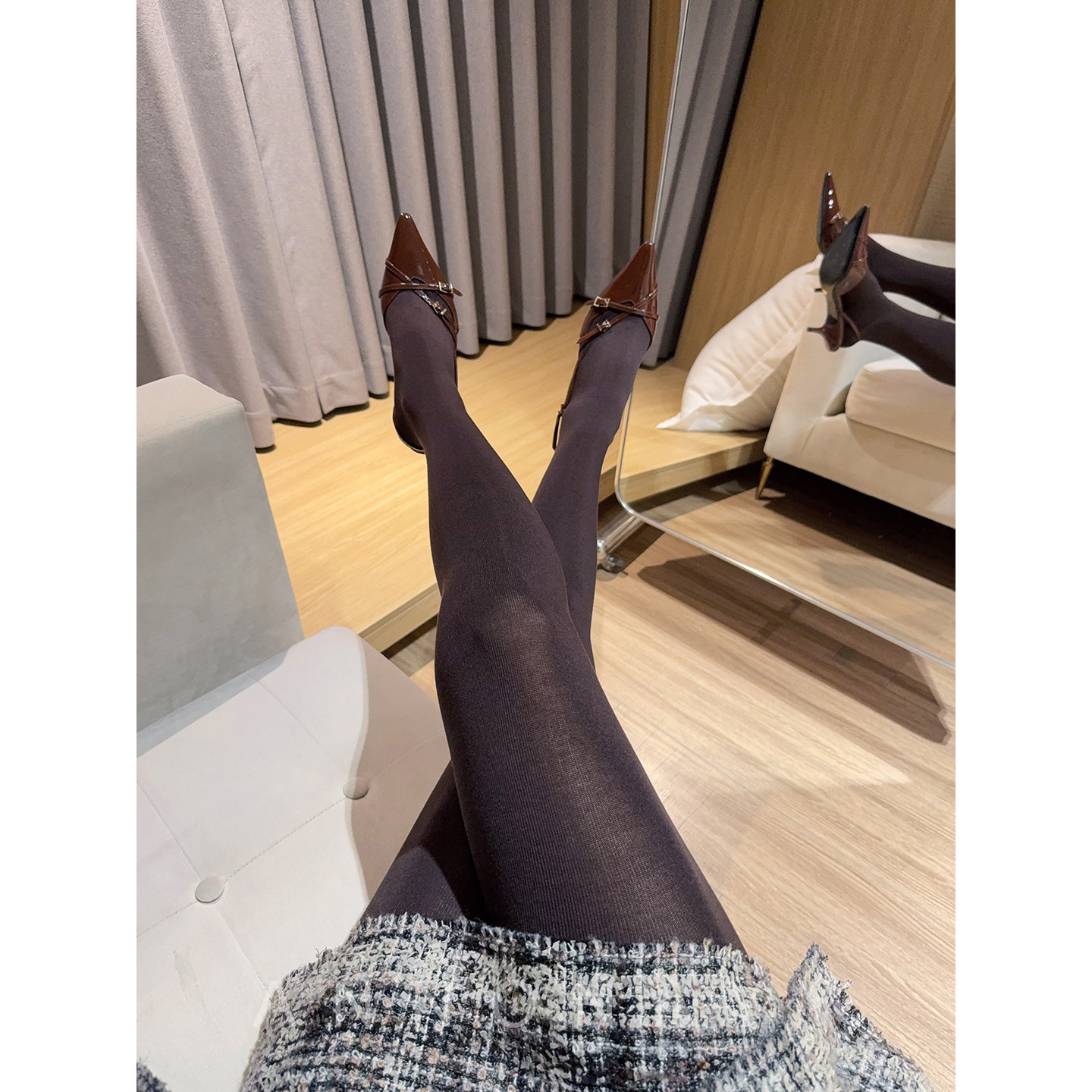 160克中厚款超细羊毛连裤袜