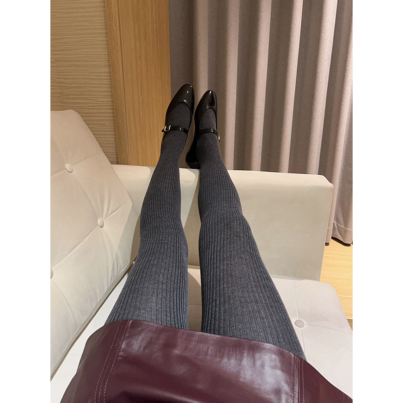 羊毛真丝柔软竖纹连裤袜秋冬保暖显瘦直脚跟灰色针织打底裤袜A242,女士内衣/男士内衣/家居服,连裤袜/打底袜,淘宝优惠券,粉丝福利购,淘宝优惠卷