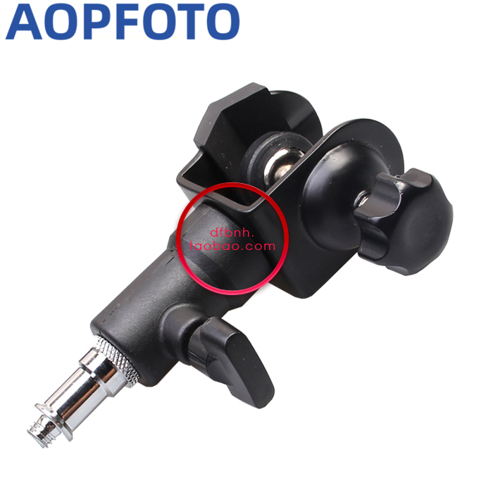 aopfoto C型夹摄影灯夹补光夹相机螺丝接口开口夹带双牙连接头