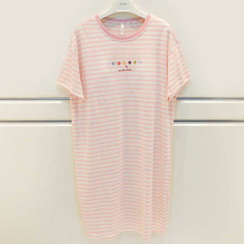 妮可雅睡衣2026夏季女士纯棉针织棉带胸垫调可爱淑女睡裙家居服