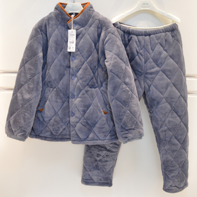 妮可雅男士夹棉舒适时尚家居服