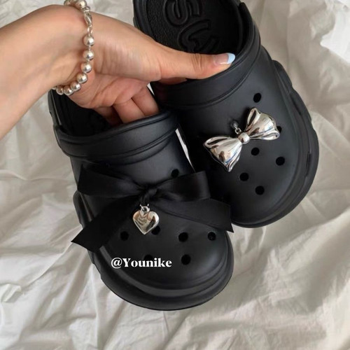 2024新款韩系ins小众y2k蝴蝶结装饰鞋扣配饰Crocs洞洞鞋饰品259