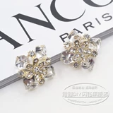 方块水晶复古镶钻发饰diy合金配件鞋服包包花盘钻扣 手工头饰材料