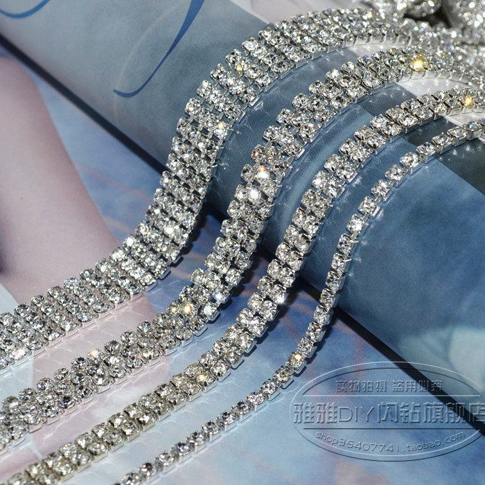 肩带装饰钻链爪链密链diy单排多排婚纱礼服舞蹈服装饰链配件辅料在类目 居家布艺, 缝纫DIY材料、工具及成品, 缝纫DIY配件/辅料/配饰, 珠子/钻饰/花朵等配饰中 - 来自Buy2taobao.com提供专业的淘宝代购服务