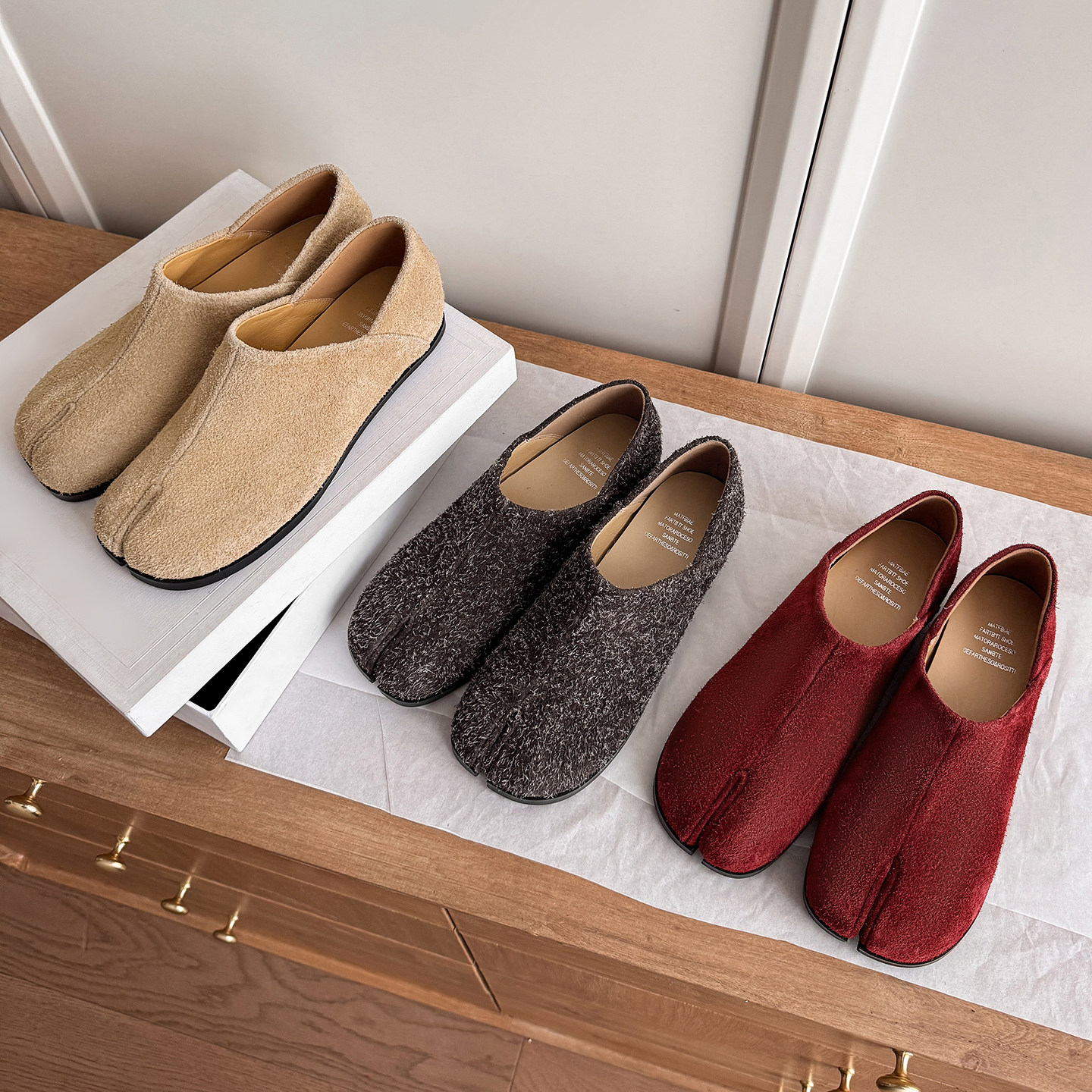 MI失麋鹿【鹿蹄穆勒鞋】平底一脚蹬分趾鞋女秋冬软底美拉德单鞋女,女鞋,深口单鞋,淘宝优惠券,粉丝福利购,淘宝优惠卷