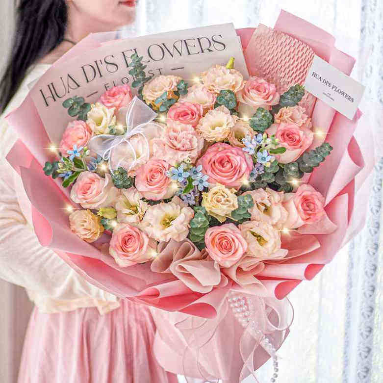 昆明鲜花速递枝11枝爱莎玫瑰同城