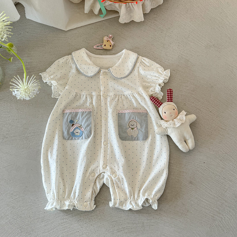 婴儿连体衣夏季短袖韩系爬服外出