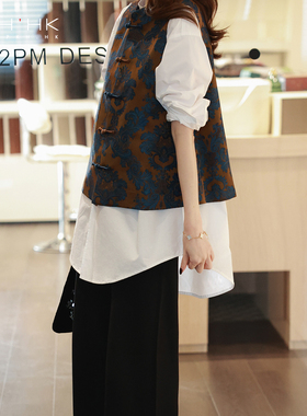 PKH.HK特 春上新 本期重磅敲美配色华丽丽细节质感人丝香云纱马甲