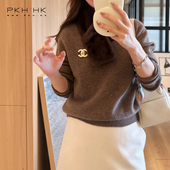 全羊毛经典 PKH.HK特冬新品 每年都会穿 基础点子纱半高领系列毛衣