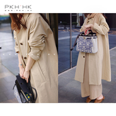 本期BI入敲经典 PKH.HK特 私服 时髦卡其A字气场廓形风衣
