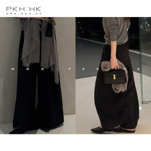 PKH.HK特 自留大爱实用时髦主义潇洒轻快麻棉大裤腿阔腿裤
