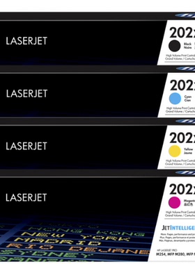 惠普原装HP CF500A 202A硒鼓 M254 MFP M280 MFP M281黑青红黄色