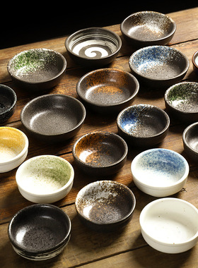 日式陶瓷碟子家用精致圆形调味料碟蘸料酱油醋碟餐厅小菜小吃碟