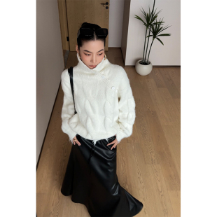 半身鱼尾半裙 百搭高腰显瘦抽绳A字中长款 CIZZLEMORE 时尚