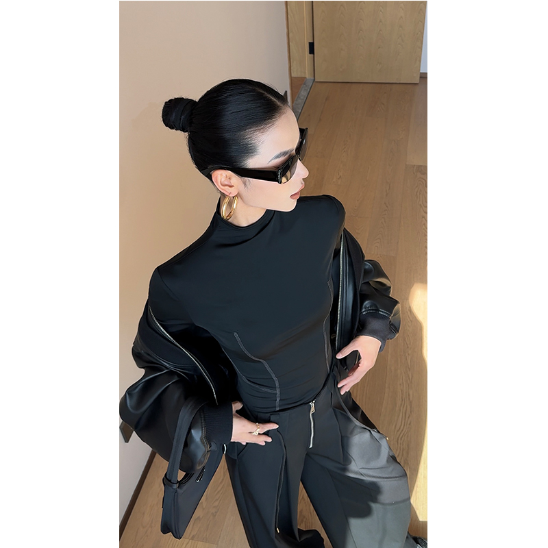 CIZZLEMORE 户外运动排汗速干线条塑形收腰爽滑打底衣