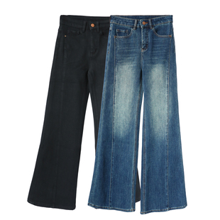 立体线条设计感微喇四面弹修腿显瘦牛仔裤 CIZZLEMORE 黄金比例