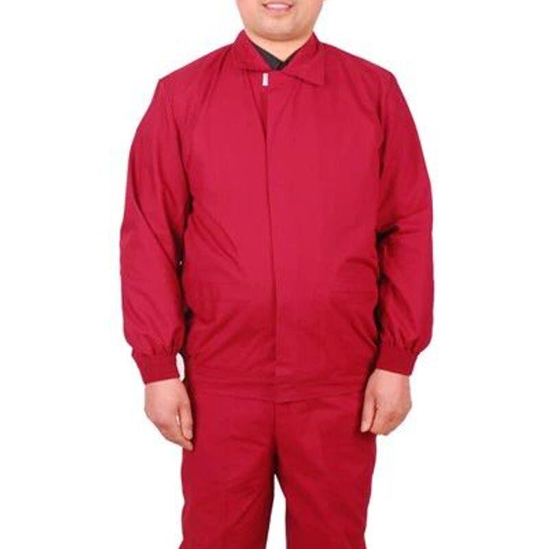 枣红食品服 食品卫生 屠宰杀猪 工厂工装 工作服 劳保 男女 制服