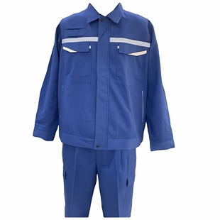 无字金海岸港口技术岗蓝色春秋夏季长短工作服多款式上衣裤子套装