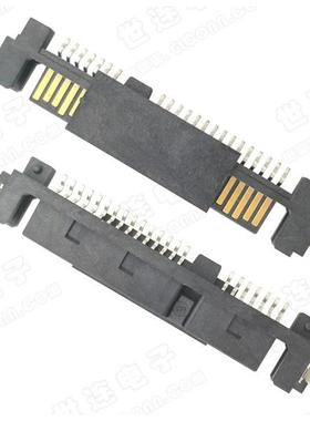 GLSA22M05 SATA 公座夹板1.0/1.6mm 22PIN SATA连接器=QBL