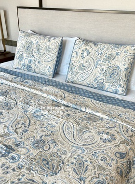 清！沅！OEKO-TEX®生态纺织品认证欧式纯棉床盖三件套出口绗缝被