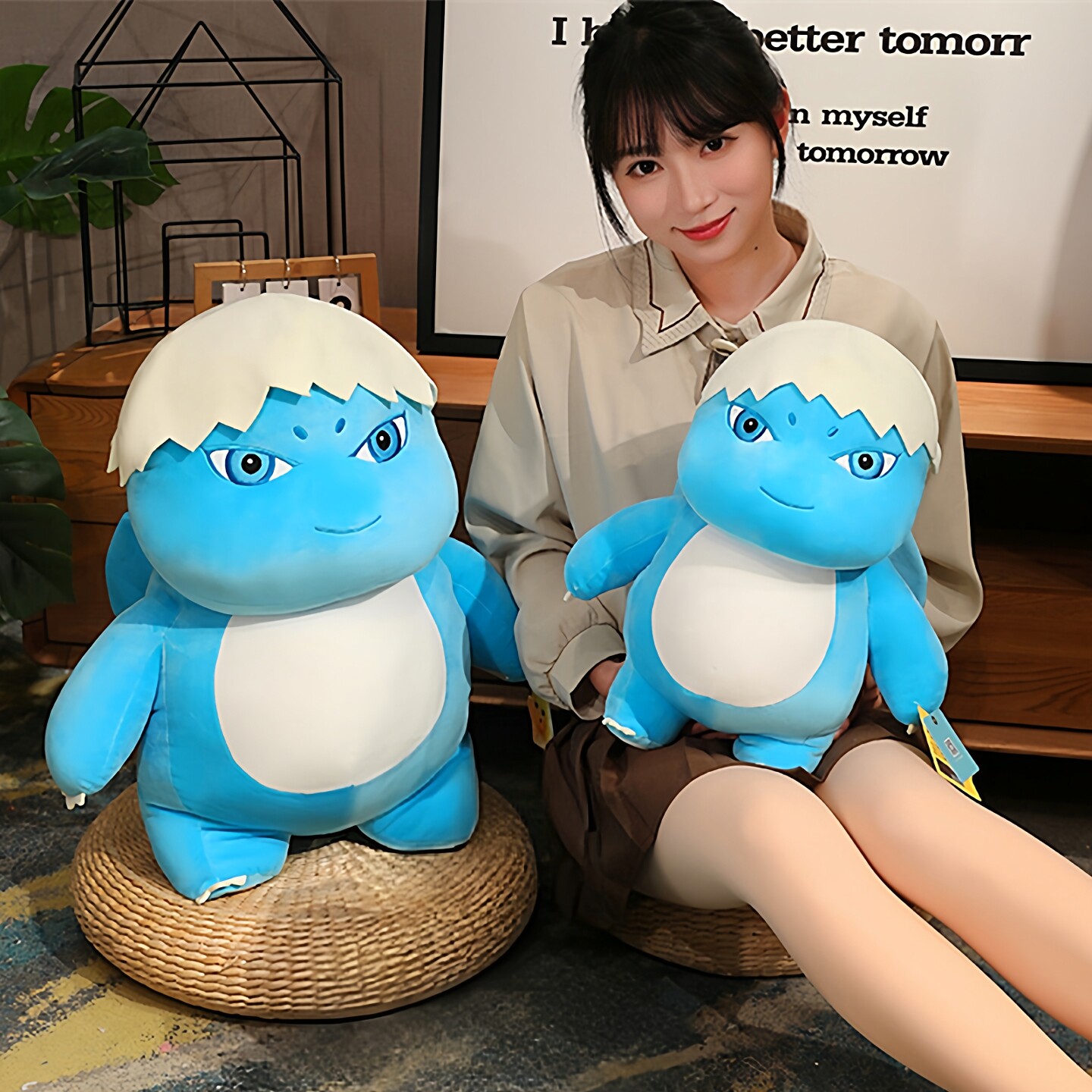 正版暴暴龙毛绒公仔奶龙反派蓝色蛋壳龙玩偶儿童恐龙娃娃女生礼物