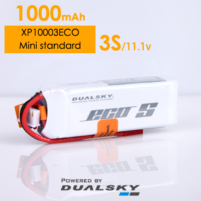 上海双天XP10003ECO,11.1V 1000mAh3S遥控固定翼飞机航拍 25C锂电