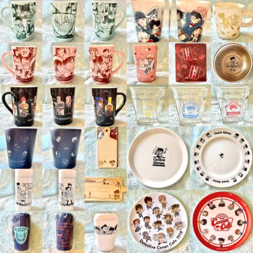 日本代购杯子盘子菜板马克杯安室透秀一松田佐藤灰原新兰柯南周边