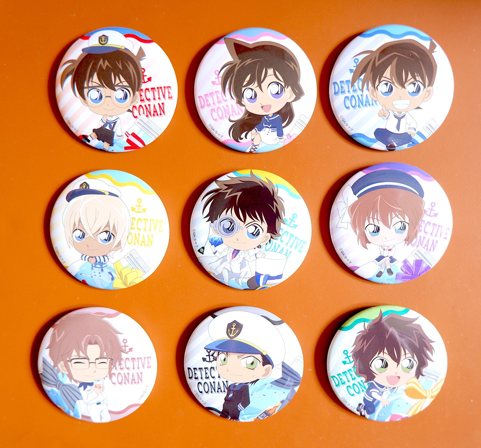 日本代购水手海军吧唧徽章新一兰灰原安室秀一基德世良柯南周边