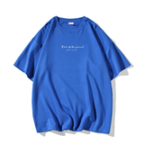 白底夏季新款简约ins印花全棉百搭情侣短袖T恤T1040P25控38，男装T恤，电商A247-1