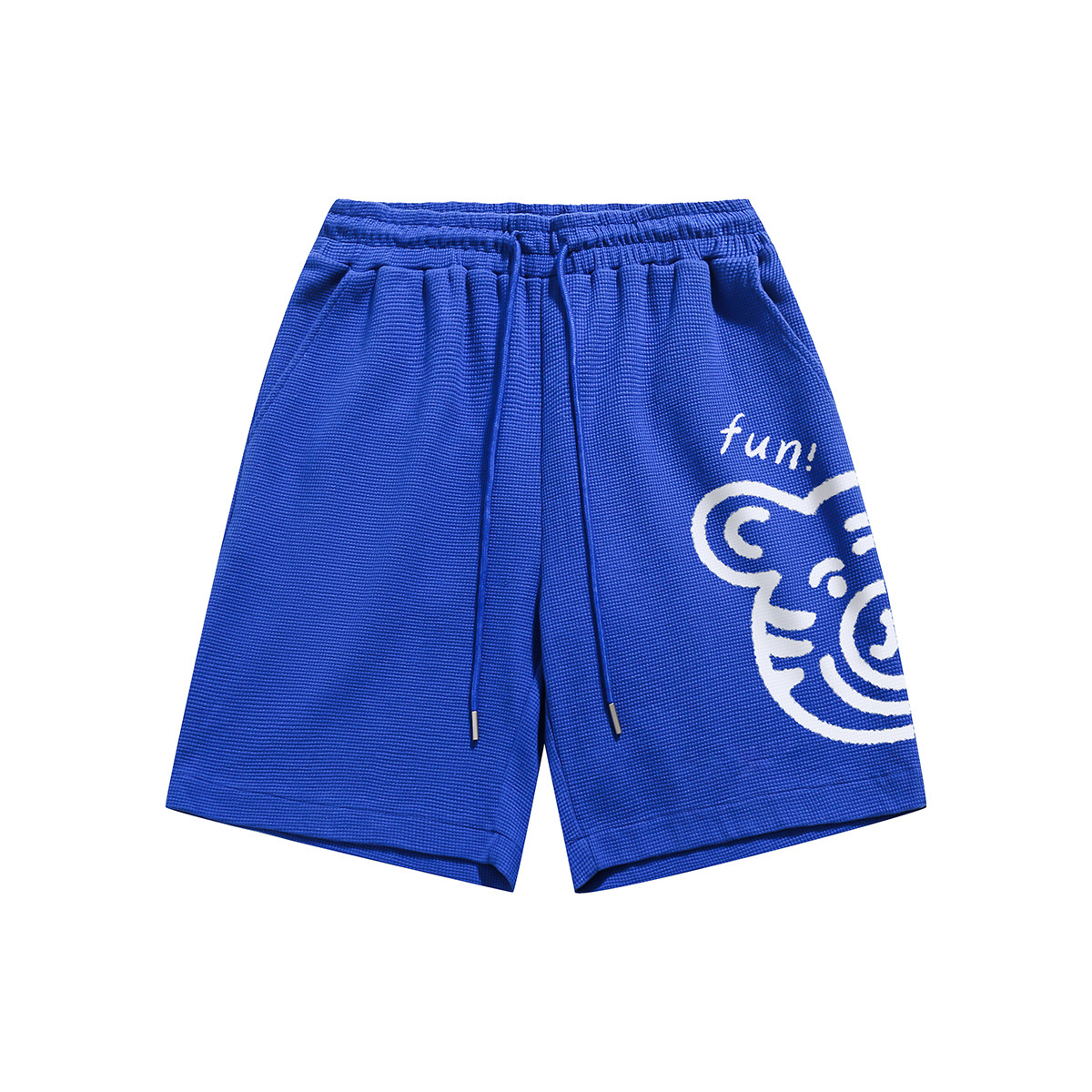 白底夏季新款短裤创意潮ins小印花休闲五分裤A81P35控58,男装休闲裤,电商A247-1