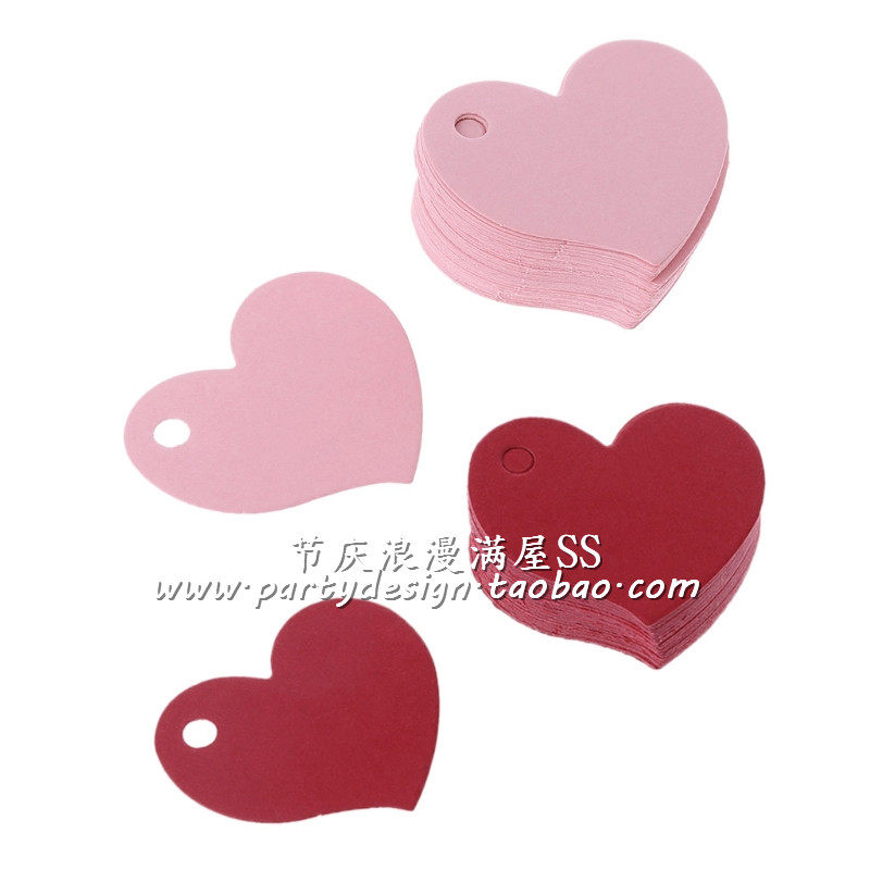 镂空彩色爱心心形许愿卡 手写心愿卡 珠光纸卡纸卡片吊卡50张包邮