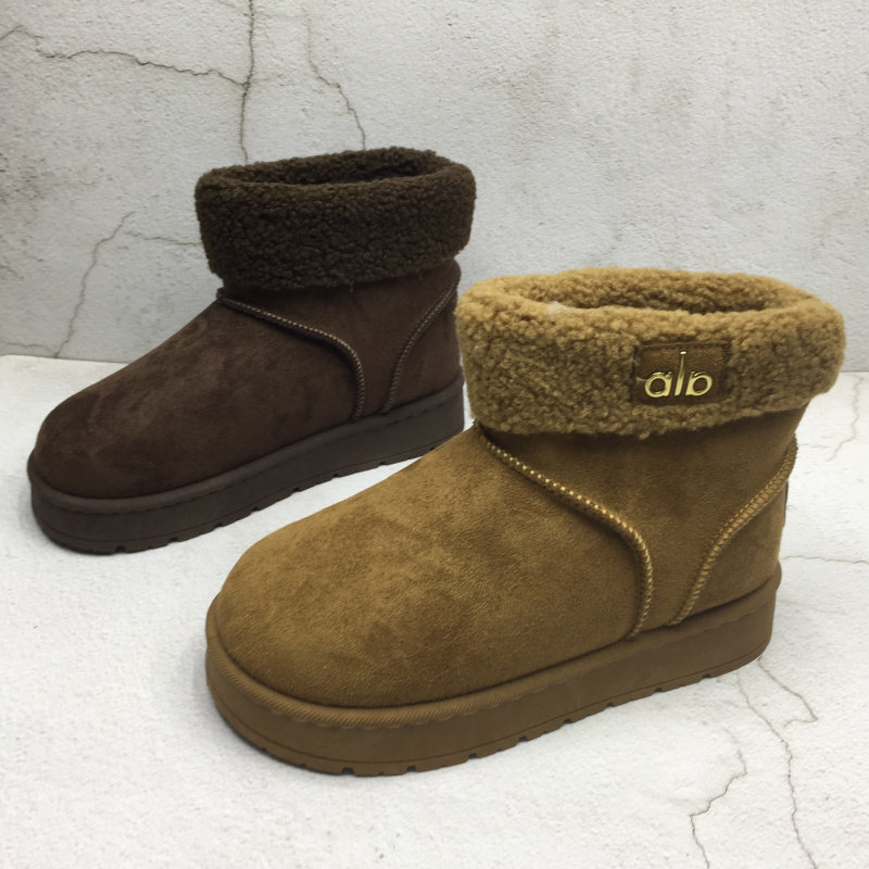 品牌撤柜2025冬季新款断码处理时尚女鞋圆头平底舒适厚绒雪地短靴,女鞋,时尚雪地靴,淘宝优惠券,粉丝福利购,淘宝优惠卷