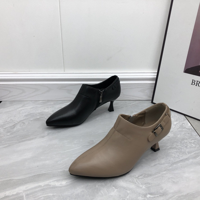 品牌撤柜2022秋季新款断码处理真皮女鞋韩版羊皮尖头细跟深口单鞋,女鞋,深口单鞋,淘宝优惠券,粉丝福利购,淘宝优惠卷