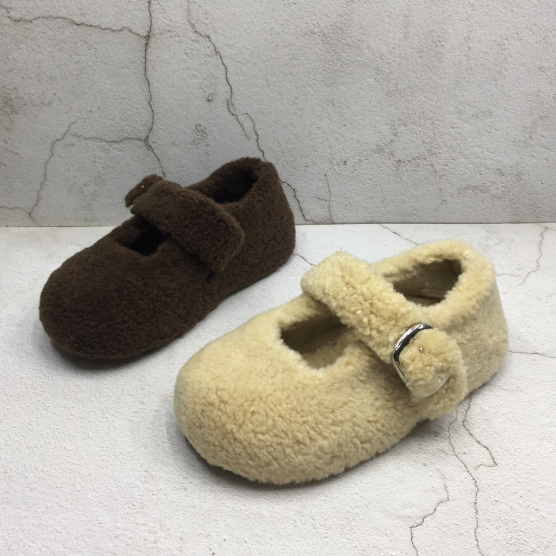 品牌撤柜2025秋季新款断码处理时尚女鞋一字带内增高毛毛玛丽珍鞋