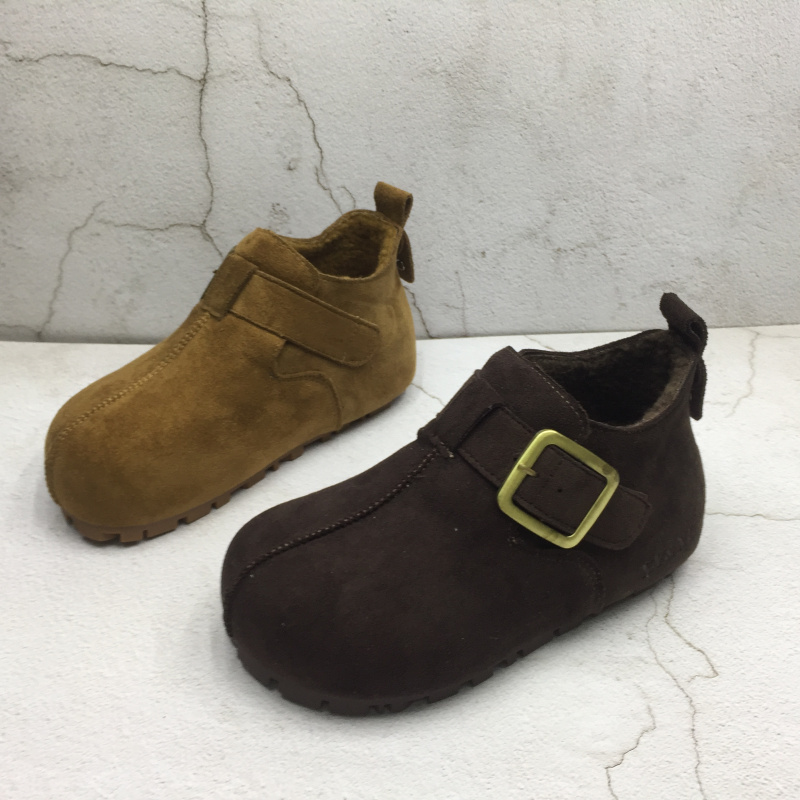 品牌撤柜2025冬季新款断码处理时尚女鞋复古魔术贴内增高加绒单鞋