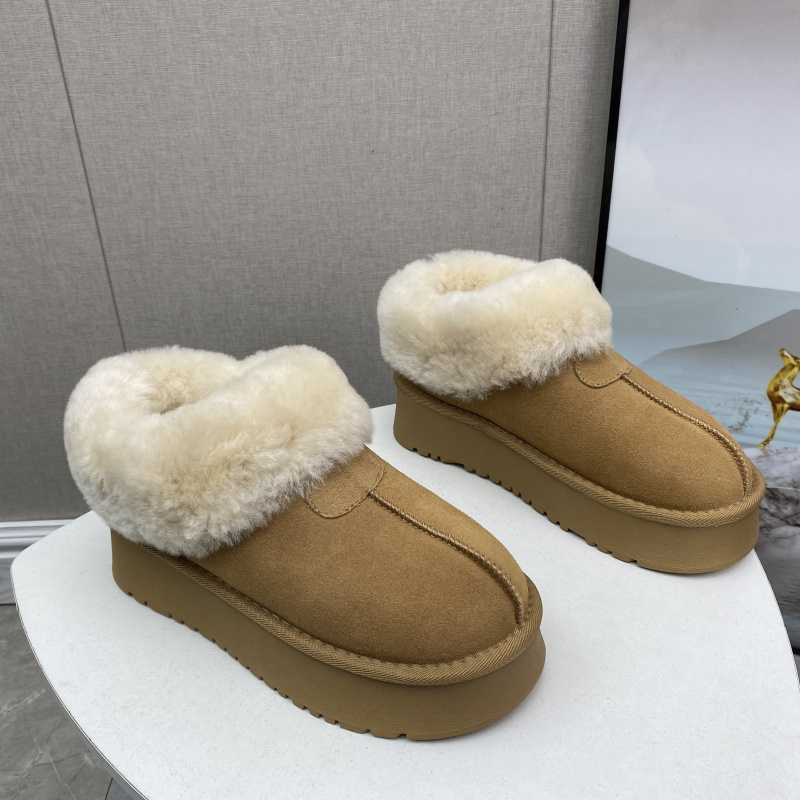 女鞋厚底羊毛口保暖甜美雪地靴