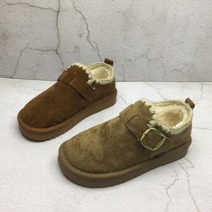 品牌撤柜2025冬季新款断码处理时尚女鞋厚绒保暖平底休闲雪地女靴