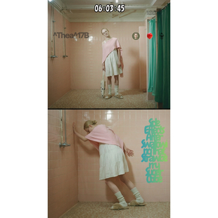 market Will Thea 多用连手套轻薄围巾淡粉色 17B knits